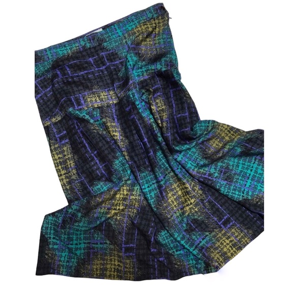 Vtg 80s Flowy Midi Skirt, Sz 16 (XL?) - Picture 4 of 7